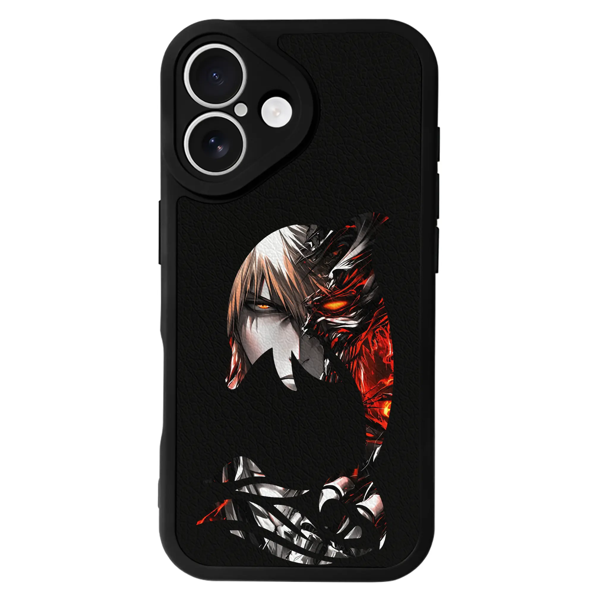 ブリーチ グッズ 黒崎 一護 - IPhone 16シリーズ対応 ・ シリコンスマホケース ・ レザー調 ・ 高精度フィット ・ 耐衝撃 ・ ワイヤレス充電対応 ・ 精密カット